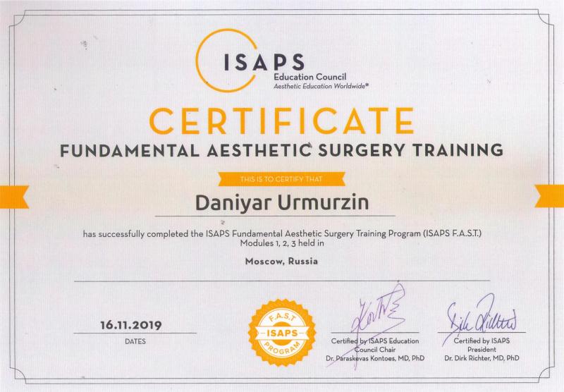 ISAPS. Fundamental Aesthetic Surgery Training. Moscow, 2019.